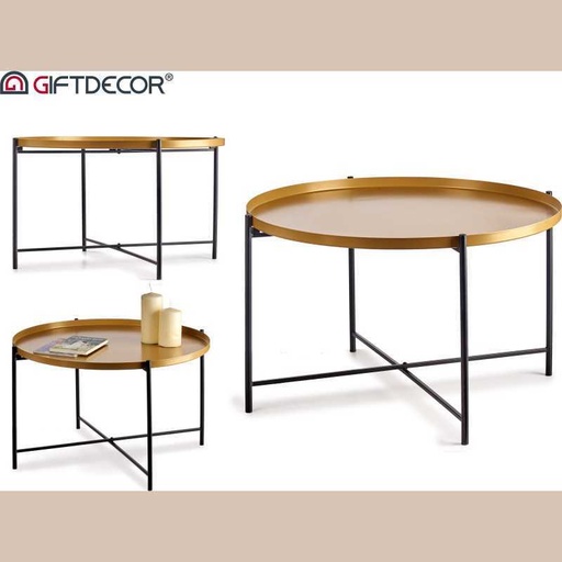 Table ronde doree