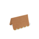8 marque-places feston kraft paille ttes or 9x6cm