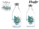 Bouteille verre 1l feuilles bouchon en a
