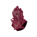 8 ronds serviette marsala plumes de paon paillettes rose gold 16x4cm