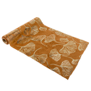 Cdt velours feuilles ginkgo camel f loque champagne 28cmx3m