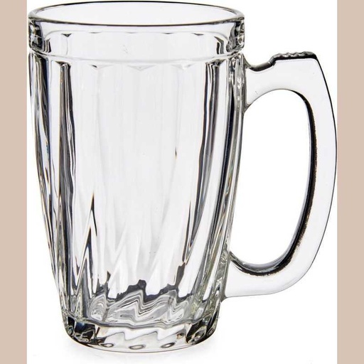 Pichet mug verre 340ml rayures