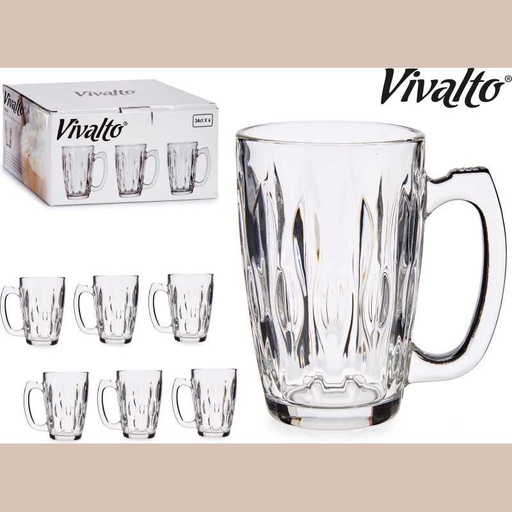 Pichet mug verre abstrait340ml 