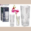 Pot de fleur verre carre transparent rub