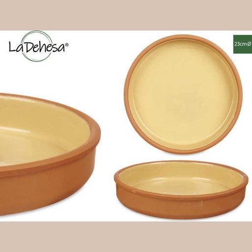 Casserole argile 23 cm couleur moutarde
