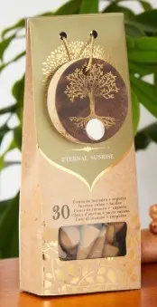 30 cônes d encens support en bois eternal sunrise