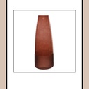 Vase en verre fond avec effet givré