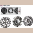 Ensemble decoration avec un miroir noir/argent