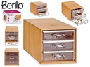 Boite acrylique bambou organisateur carr