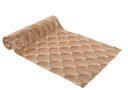 Chemin de table toucher damour velours camel et or 28cmx3m
