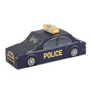 8 contenants voiture police papier marine et or 15x5x5cm