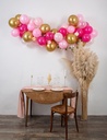 Kit arche de 50 ballons la girly pi voines gypsophile et eucalyptus