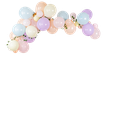 Kit arche berlingot 45 ballons multicolore pastel et or