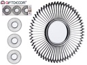 Set 3 miroirs ronds noir et argent 25cm