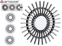 Set 3 miroirs ronds epi noir et argent 2