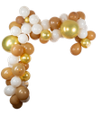 Kit arche de 62 ballons la coffee, moka, crème, cappuccino et or