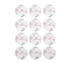 24 stickers merci peony rose gold e t végétal 5 cm