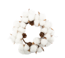 Couronne fleurs de coton diam 20cm