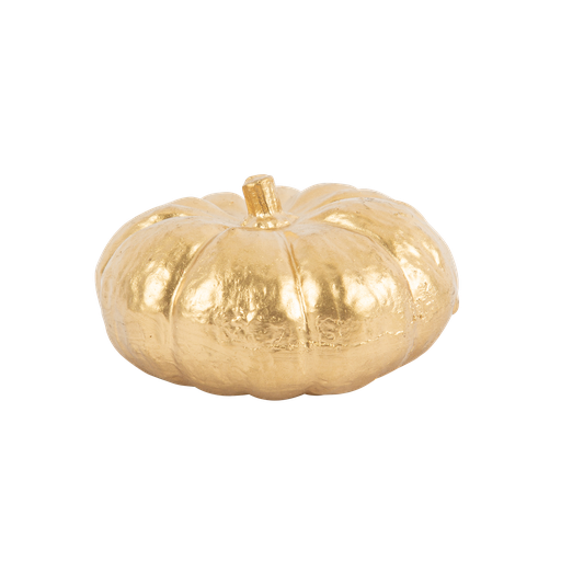 Citrouille décorative pvc or 4 x 7, 5 cm