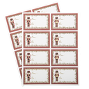 24 stickers cadeaux de… pour…  cass e noisette bordeaux, or et paillett