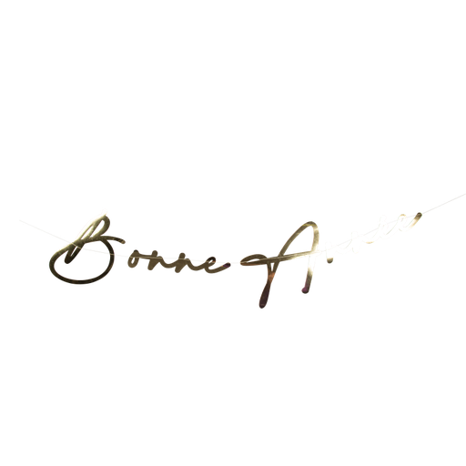 Guirlande bonne année métal or 29 c m x 1,20 m