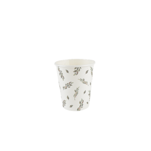 8 gobelets tradi chic blanc, rouge, vert et or 255 ml