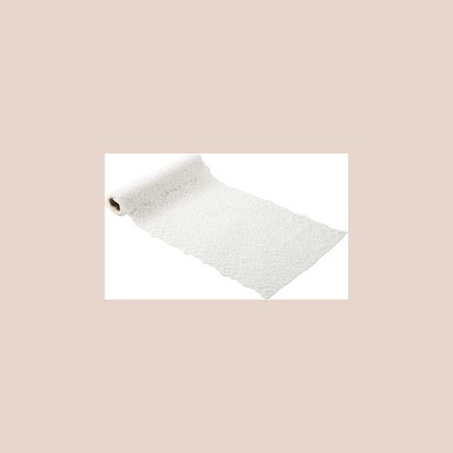 Chemin de table le fleuri dentelle blanche 18cmx3m