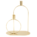 Bougeoir double rita metal or 27 x 20cm