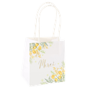 6 sacs cadeaux mimosa, citrons, feu illages et or