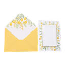 10 invitations / cartes de vå“ux mi mosa, citrons,