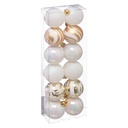 Boule de noel 40mm x12 or blanc