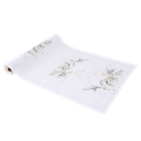 Cdt botanique pour la vie tissu blanc feuillages et or 28cm x 5m