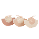 9 contenants merci curve nude, blush, terracotta et or 11 x 8 x 4 cm