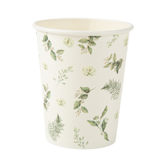 8 gobelet botanique feuillages et or 255ml