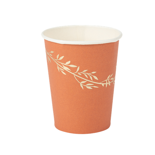 8 gobelet jolis brins terracotta et or 255ml