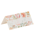 10 marque-places dahlia blancs et couleurs pastel 8 x 4 cm
