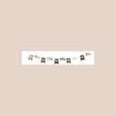 Guirlande "happy birthday" papier or et blanc 3m - 10 fanions de 12,5x18cm et 18x10,5cm