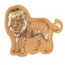 8 assiettes lion safari kraft moka et or 23 x 20 cm