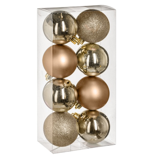 Boule de noel 70mm x8 or