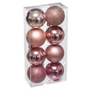 Boule de noel 70mm x8 rose