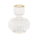 Bougeoir anae double en verre pêche  7,5x9cm