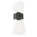 8 ronds de serviette "bonne année" midnight noir et or 19x5cm