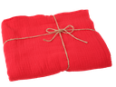 Nappe gaze de coton rouge 1,30x2,40m lavable à 30degres