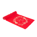 Chemin de table "joyeux noël" red chic mousseline rouge et or 28cmx3m