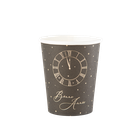 8 gobelets "bonne année" midnight carton noir et or 255ml