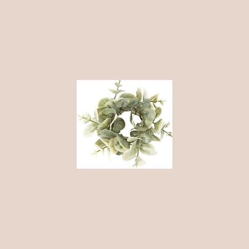 Rond de serviette eucalyptus vert enneigé ø13cm