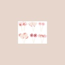 12 pics love to love papier blush, rose et or de 7,5 à 8,5cm