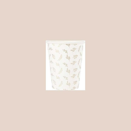 8 gobelets communion carton blanc et or 255ml