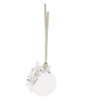 8 étiquettes jardin botanique vert sauge et blanc 5x5,5cm avec ruban satin vert sauge