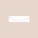 Guirlande jardin botanique papier vert sauge et blanc 2m